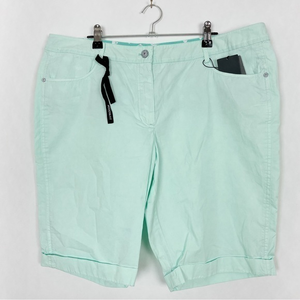NWT Olsen Europe‎ Cotton Cuffed Bermuda Shorts Lisa Size 14